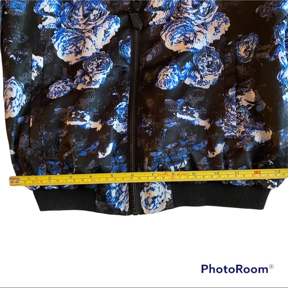 Floral Bomber Jacket Silky Lightweight Trendy EU sizing 34 (S) - Picture 8 of 12